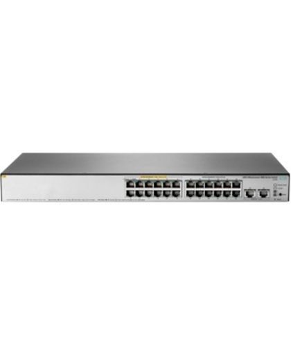 Hewlett Packard Enterprise OfficeConnect 1850 24G 2XGT PoE+ 185W Beheerde netwerkswitch L2 Gigabit Ethernet (10/100/1000) Power over Ethernet (PoE) 1U Grijs