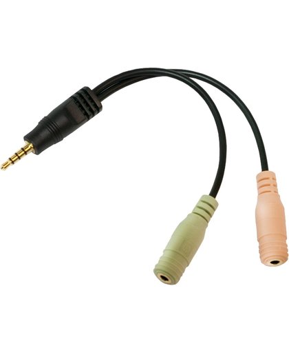 LogiLink CA0021 audio kabel 0,15 m 3.5mm 2 x 3.5mm Zwart