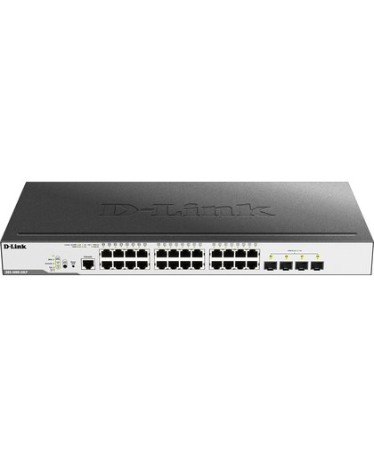 D-Link DGS-3000-28LP netwerk-switch Managed L2 Gigabit Ethernet (10/100/1000) Zwart 19U Power over Ethernet (PoE)
