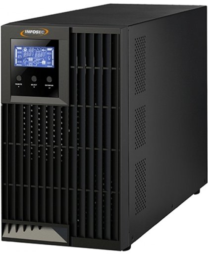 Infosec E4 LCD Pro 1000 Dubbele conversie (online) 1000VA 3AC-uitgang(en) Zwart UPS