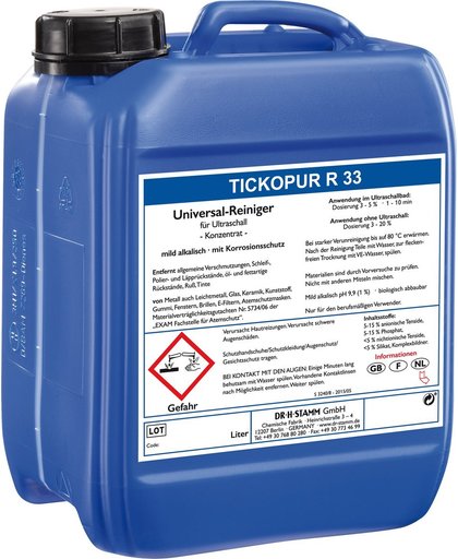 TICKOPUR R33 - 5L Reinigingsconcentraat voor vele toepassingen (ultrasoon vloeistof)
