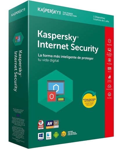 Kaspersky Lab Internet Security 2018 1gebruiker(s) 1jaar Full license Spaans