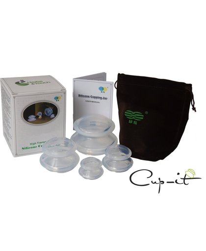 Cup-it – Cupping Set – Anti Cellulite Cups – Vacuüm Massage Cups – Silicone Cupping Set – Transparant – 4 delig – De Originele Cellulite Cups
