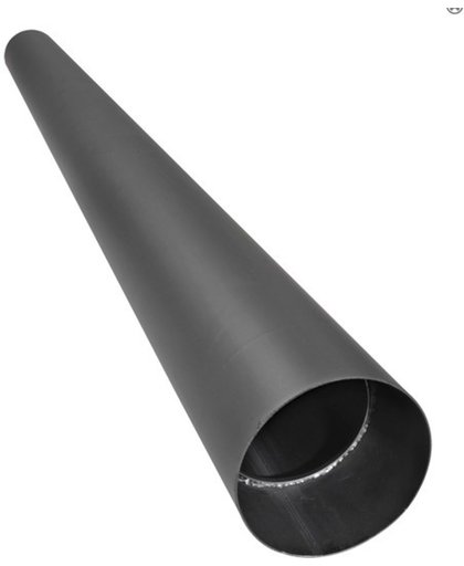 TT Kachelpijp Ø150 lengte 1000 cylindrisch met condensring zwart - zwart -staal - 2mm - H1000 Ø150mm