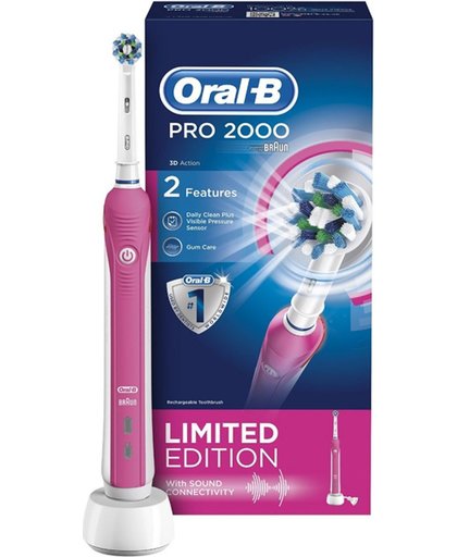 Oral-B PRO 2000 N Limited Pink Edition Elektrische Tandenborstel met timer