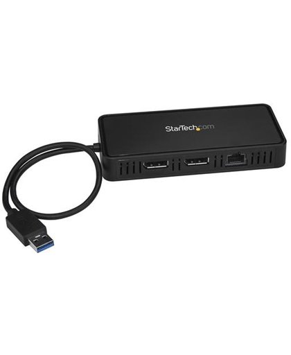 StarTech.com USB naar dual DisplayPort mini docking station 2x 4K 60Hz GbE USB 3.0