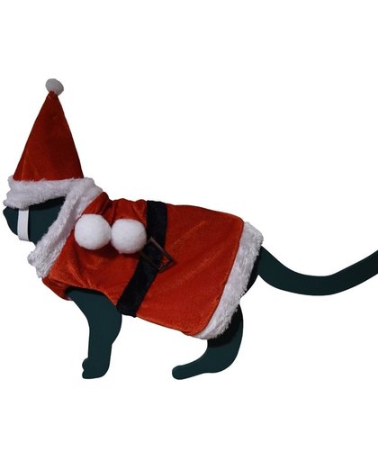 Katten / poezen kerstmanpakje met hoed one size