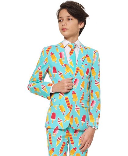 OppoSuits Officiële Jongens Pakken van Hoge Kwaliteit - Cool Cones - Kostuum bevat Pantalon, Jasje en Stropdas! Maat 134/140
