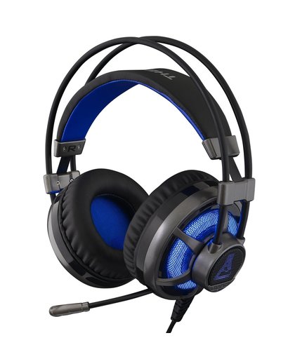 The G-Lab Korp Selenium Stereofonisch Hoofdband Zwart, Blauw hoofdtelefoon