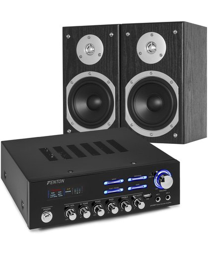 Stereo set - Fenton Bluetooth karaoke stereo set met versterker en speakers - 120W