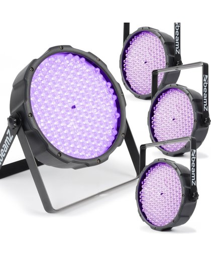 Set van 4 UV LED spots van BeamZ