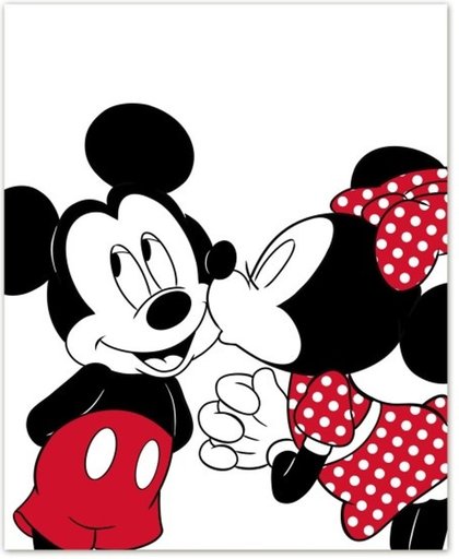 Disney Fleece-plaid Mickey En Minnie Mouse 160 X 130 Cm