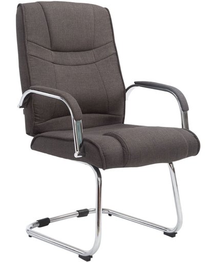 Clp Bezoekersstoel ATTILA, conferentiestoel, wachtkamerstoel, conferentiestoel, vergaderstoel, cantilever onderstel, tot 180kg, bekleding van stof - donkergrijs