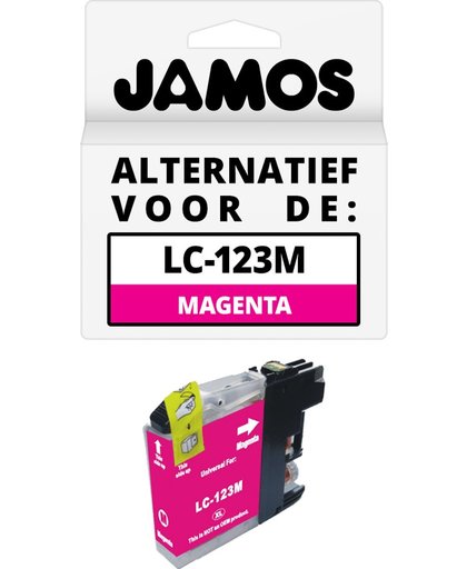 Jamos - Inktcartridge / Alternatief voor de Brother LC-123M Magenta