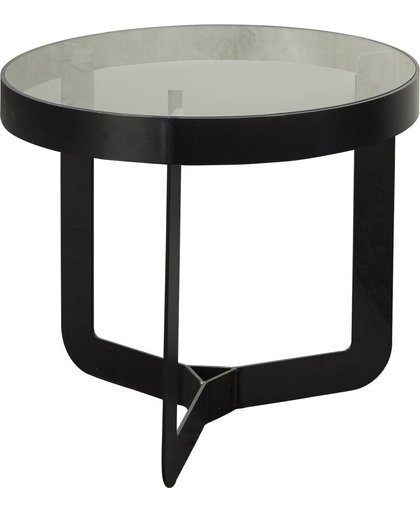 Spinder Design - Douglas 2 Bijzettafel ø 41x40 - Blacksmith/Transparant Glas