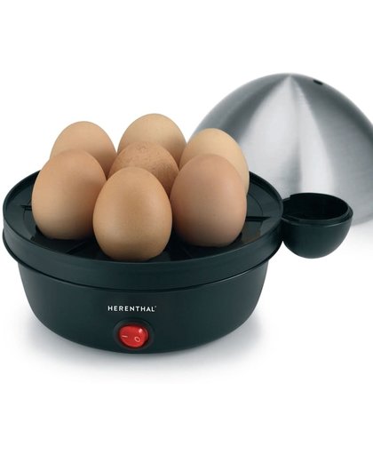 Herenthal - Design RVS Eierkoker voor 7 Eieren - Zwart