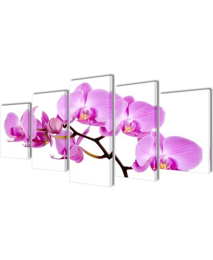 vidaXL Canvasdoeken Orchidee 100 x 50 cm