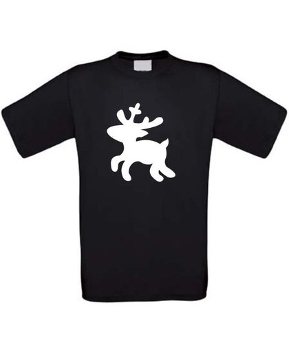 T-shirt rendier maat 110/116 zwart