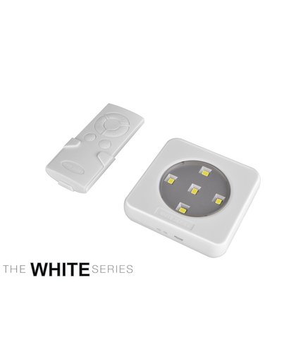 The White Series - 5 + 1 set - USB oplaadbare draadloze LED spots met afstandbediening en touch - Wit