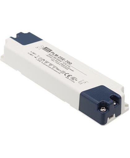 LED-DRIVER MET CONSTANTE STROOM - 1 UITGANG - 700 mA - 25 W (PLM-25E-700)