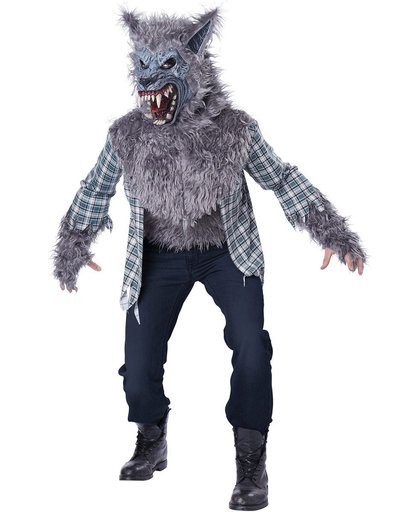 Grijs weerwolf kostuum voor volwassenen