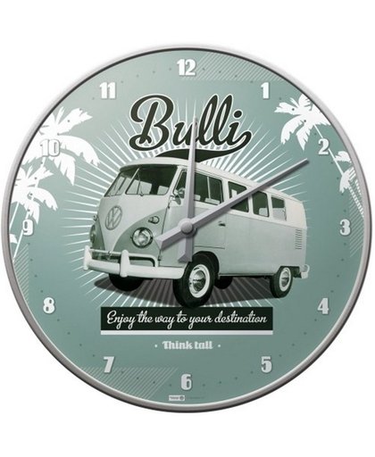 Nostalgic-Art wandklok rond Volkswagen - Retro Bulli - 30 cm