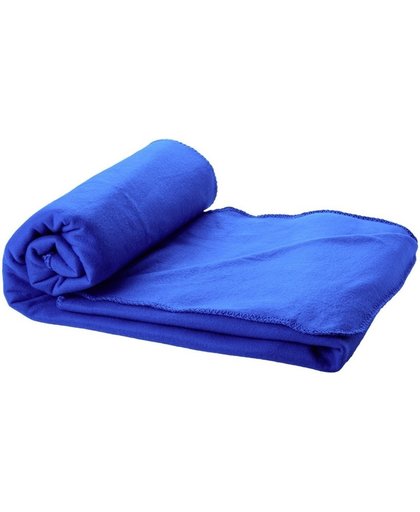 Fleece deken kobalt blauw 150 x 120 cm