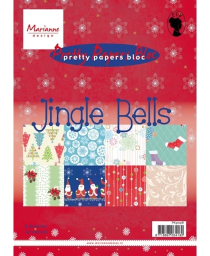 Marianne Design Pretty papers blocs » Cards en Colours » Pk9098 Jingle Bells.