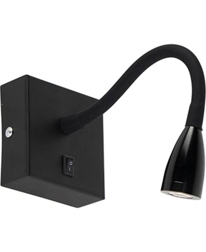 QAZQA Moderne flexibele wandlamp LED zwart - Flex