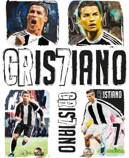 Imagicom Muurstickers Cristiano Ronaldo 6 Stuks