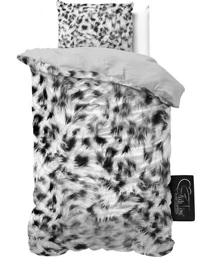 Sleeptime Katoen Cheetah Skin - Dekbedovertrek - Eenpersoons - 140x200/220 + 1 kussensloop 60x70 - Grijs