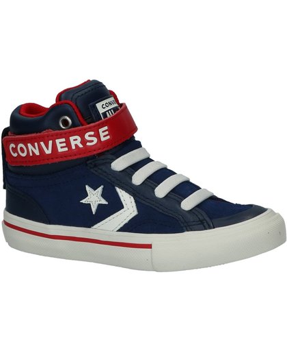 Converse All Stars Kids Pro Blaze Strep Leathers Hoog 662758C Blauw / Rood-35