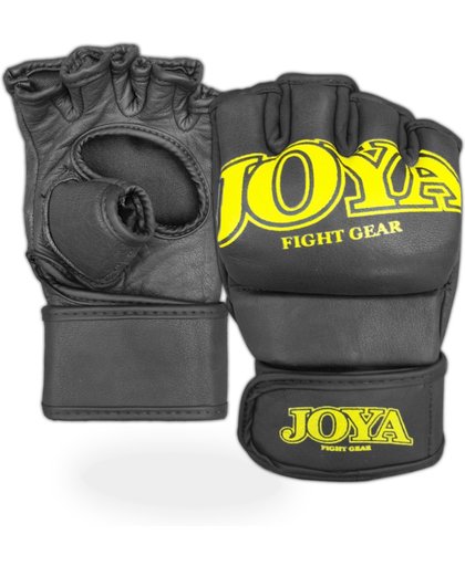 Joya Fight Fast MMA Grip - MMA handschoenen - Leer - Maat L - Matzwart/Geel