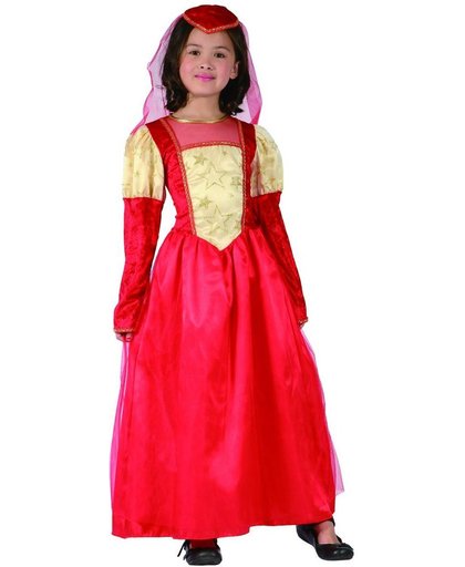 Rode middeleeuwse outfit voor meisjes