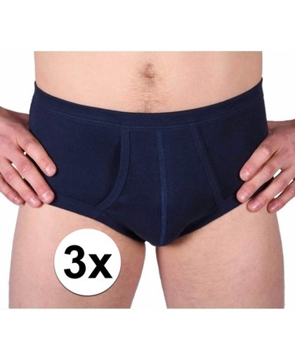 3x Beeren heren ondergoed Classic navy maat M - Onderbroeken/slips voor heren