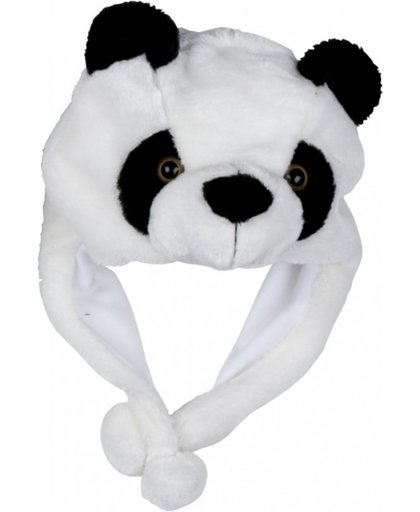 Pluche panda muts voor kinderen