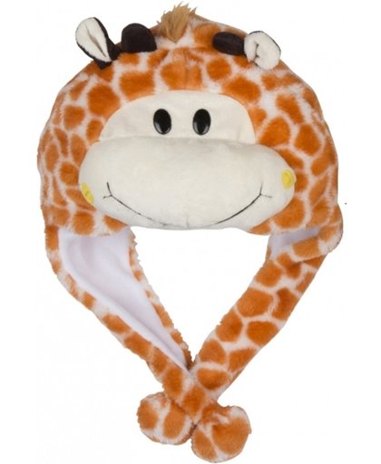 Pluche giraffe muts voor kinderen