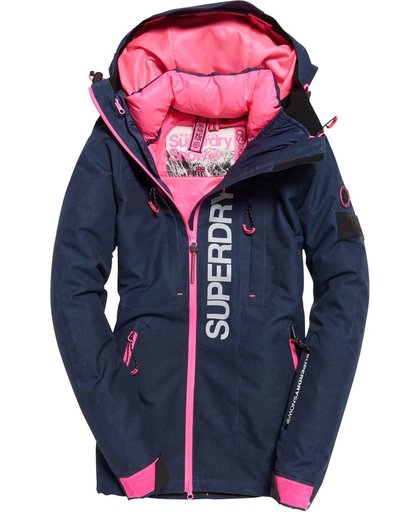 Superdry End Fit Pro Badpak  Wintersportjas - Maat XL  - Vrouwen - navy/roze