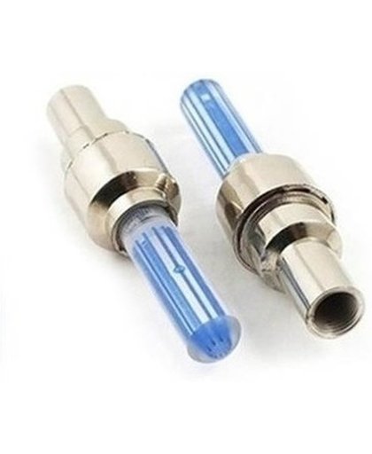 Fietswielverlichting firefly ventiel  LED lampjes blauw 2 stuks