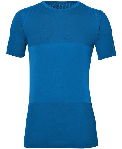 Asics FuzeX Seamless  Sportshirt - Maat M  - Mannen - blauw