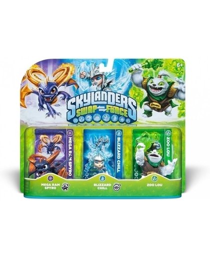 Skylanders Swap Force Triple Pack (Mega Ram Spyro / Blizzard Chill / Zoo Lou)
