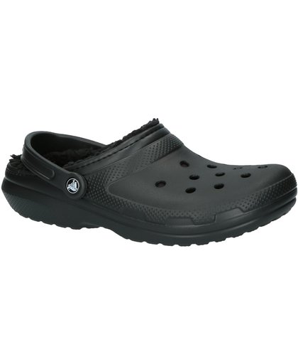 Crocs - Classic Lined - Sportieve slippers - Heren - Maat 48 - Zwart - 060 -Black/Black