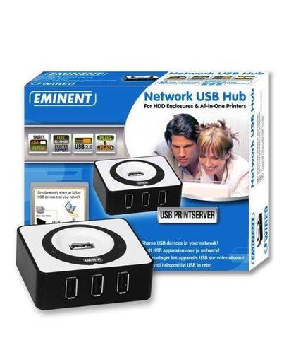 Eminent Network USB Hub 480Mbit/s Zwart, Wit hub & concentrator