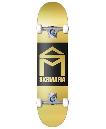 SK8MAFIA House Logo White Double Dip 7.75 Skateboard