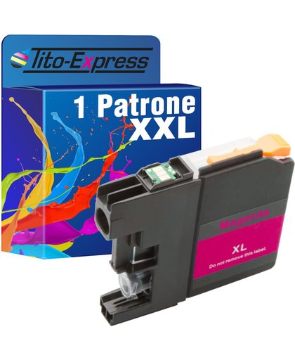 Tito-Express PlatinumSerie PlatinumSerie® 1 Patrone XXL Compatibel voor Brother LC121 LC123 Magenta MFC-J650DW / MFC-J870DW / MFC-J875DW / MFC-J970DW / MFC-J4310DW / MFC-J4410DW / MFC-J4510DW / MFC-J4610DW / MFC-J4710DW / MFC-J6520DW / MFC-J6720DW /