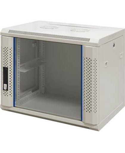 Alfaco 19-6406W, 6U, 19" Serverkast met glazen voordeur, (BxDxH) 600x450x368mm