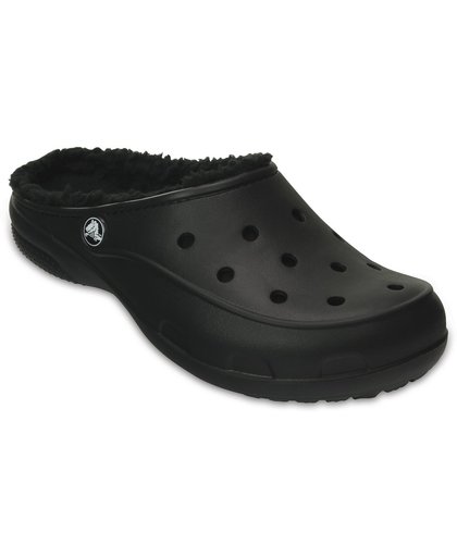 Crocs - Freesail Plush - Sportieve slippers - Dames - Maat 37 - Zwart - 060 -Black/Black