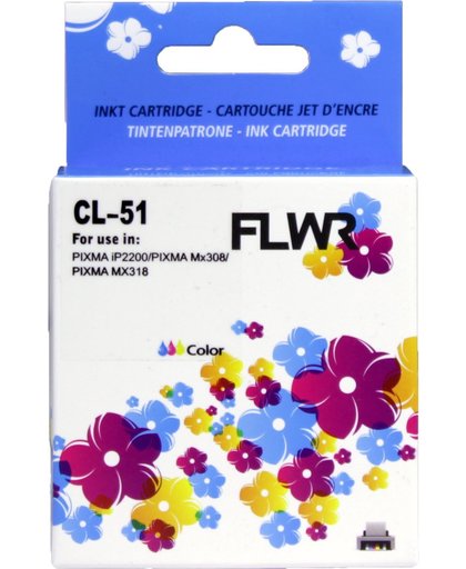FLWR - Inktcartridge / CL-51 / Kleur - geschikt voor Canon