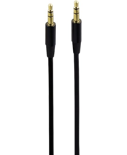3 m SlimFit audiokabel geschikt voor: Arnova. Metalen behuizing dikte 6,5mm. Rubberen kabel dikte 3,3 mm. Goldplated stereo connectoren 3 polig (2 ringen) 3,5 mm male - 3,5 mm male Jack Aux plug.