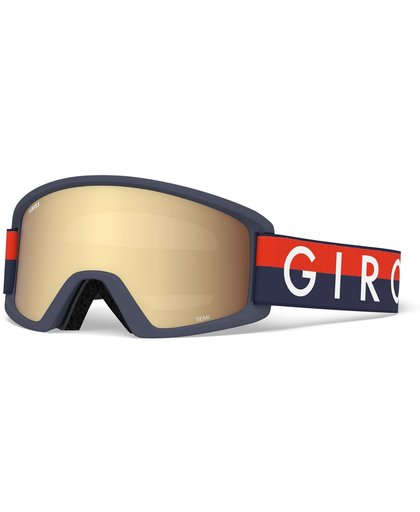 Giro Semi Unisex Skibril - Midnight Red Throwback/Ambr Gld/Yel - Midnight/Red